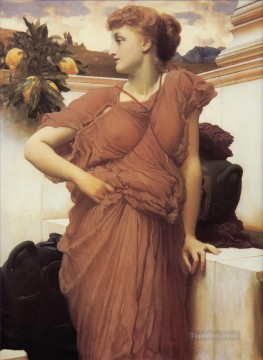  Frederic Canvas - At the Fountain Academicism Frederic Leighton